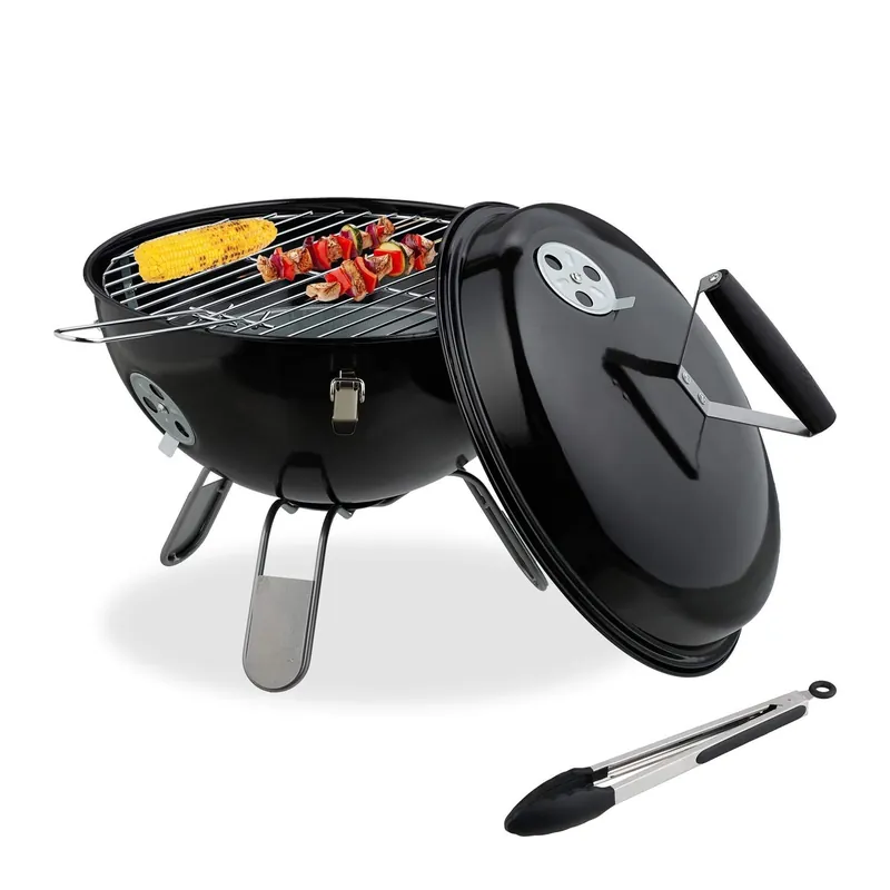 Bærbar vannkokergrill 37 cm med tang – enkel rengjøring