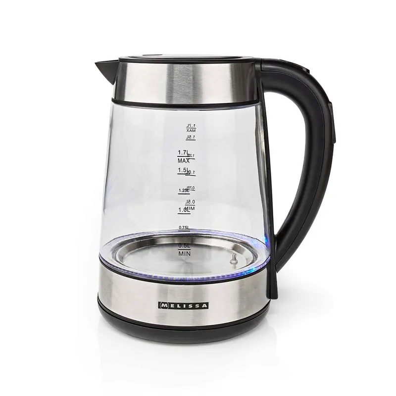 Vannkoker, 1,7L glass, 2200W, Variable Temp Settings