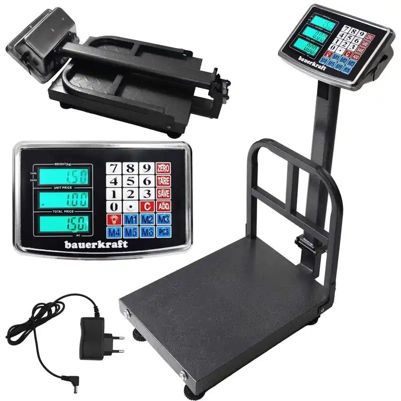 Elektronisk vekt 200 kg, lager, butikk, plattform, last, industri, LCD