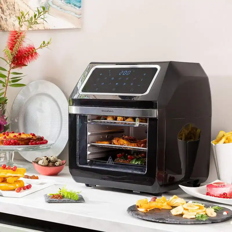 Air Fryer InnovaGoods Fryinn Pro Max 12000 Sort 1800 W 12 L Rustfritt stål