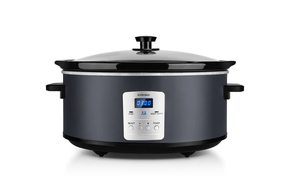 6,5 liter keramisk slow cooker for deilige, smakfulle middager