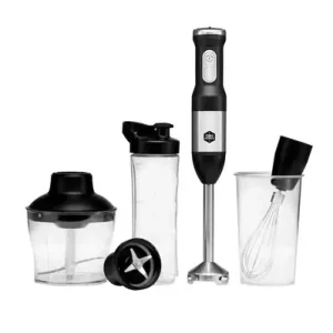 2-i-1 stavmikser og blender med take-away-flaske
