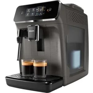 Helautomatisk espressomaskin med innebygd melkeskummer