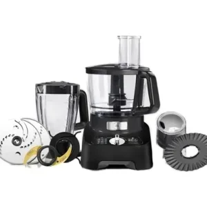 Foodprosessor med blender og titanbelagte knivblad