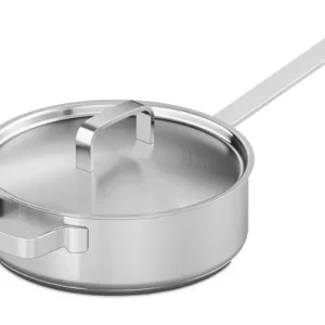 24cm Sautepanne med lokk i rustfritt stål