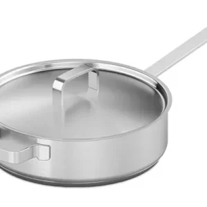 28cm Sautepanne med lokk i rustfritt stål