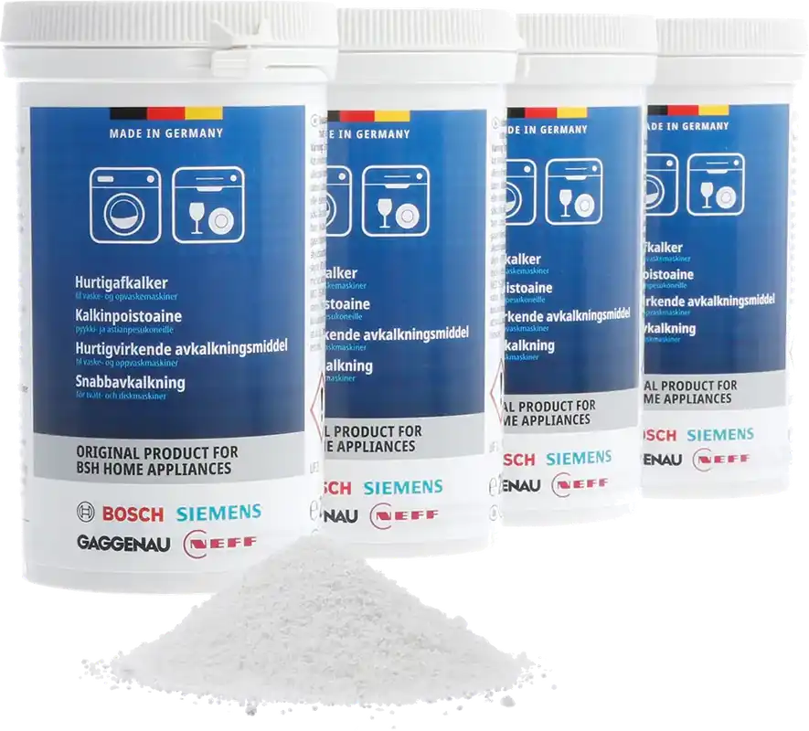 00312553 Hurtigvirkende avkalkingsmiddel for vaskemaskiner og oppvaskmaskiner - 250g x 4
