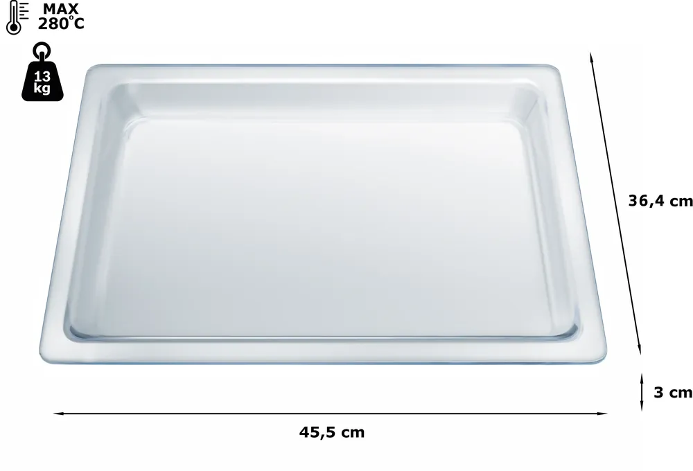 00468419 Bakeplate av glass
